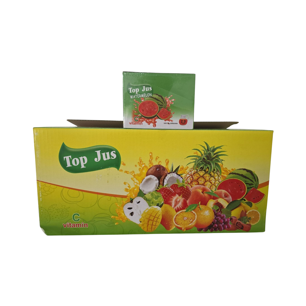 Top Jus Melon Soft Drink (24 sachets x 24 boxes) 10g