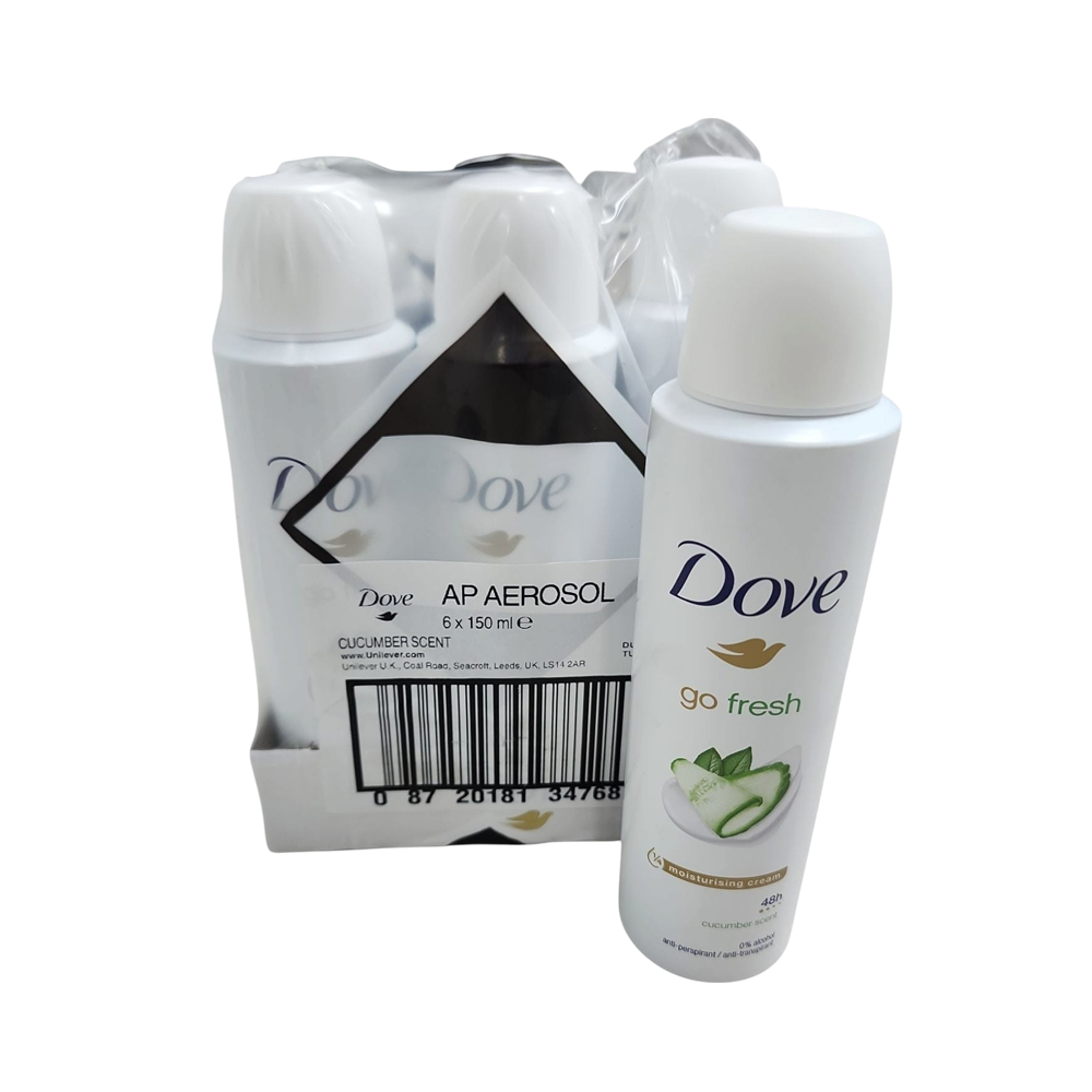 Desodorante de Spray Dove de Pepino 6/u (150ml)