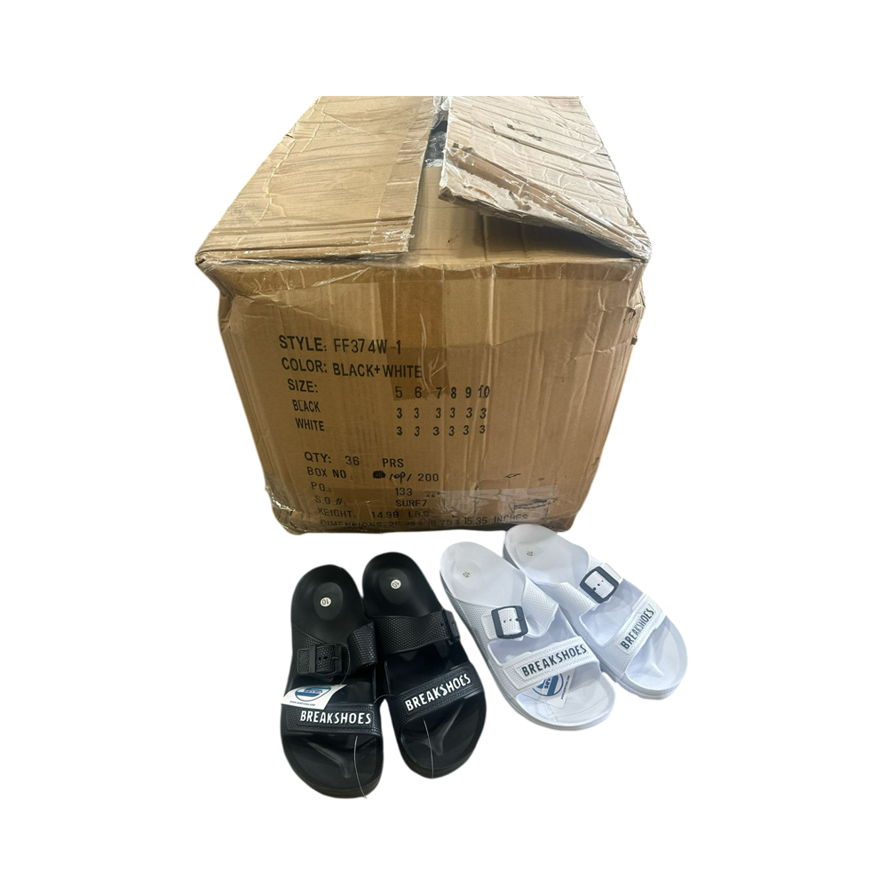 Black and white flip-flops 36/U (Style: FF374W)
