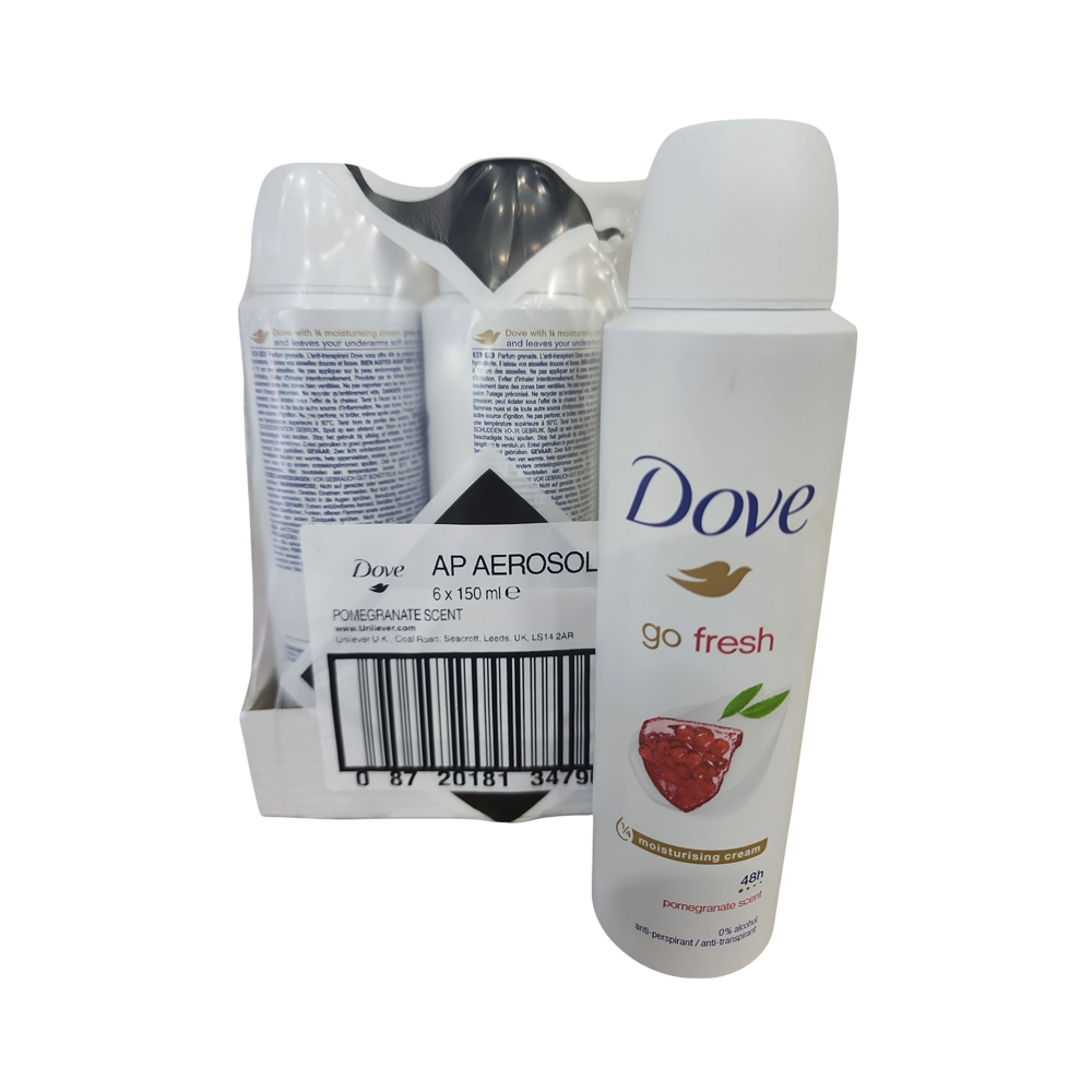 Dove Pomegranate Spray Deodorant 6/u (150ml)